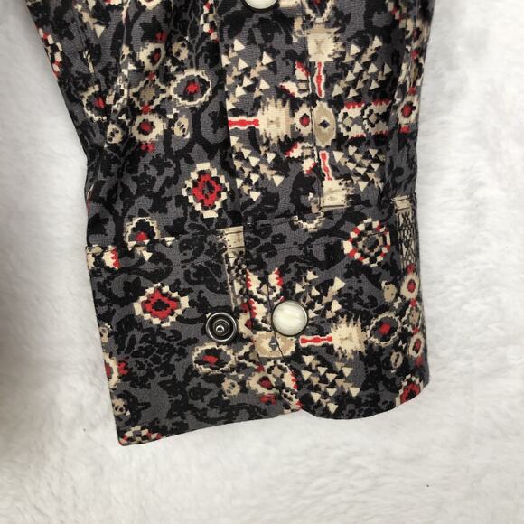 RAFTER C Pearl Snap Pro Flex 45 Performance Western Shirt XL Cowboy Black Aztec - Picture 15 of 15